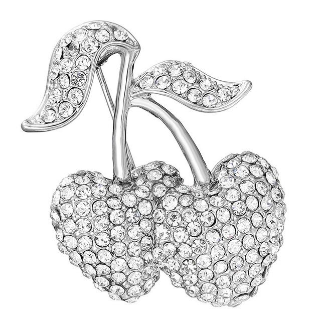 

Высококачественная изысканная милая брошь в виде вишни, пара, брошь в виде фруктового свитера, платье-корсаж со стразами