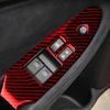 2Pcs Red Carbon Fiber Interior Window Control Cover Trim For Nissan 370Z