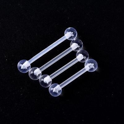 10 ks akrylových čirých měkkých kroužků na jazyk Helix piercing Sexy tělové šperky