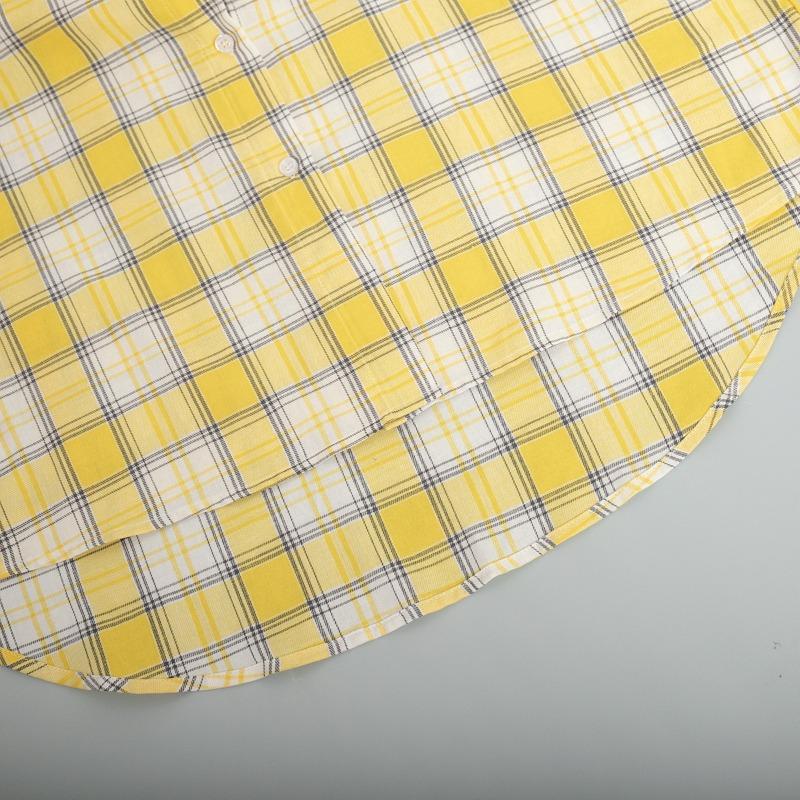 Chemise à carreaux vintage pour femme automne et hiver