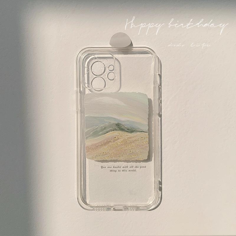 Minimally designed landscape phone case suitable for iPhone 13, iPhone 15, iPhone 16 Pro Max