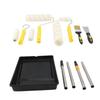 Paint Roller Kit Home Painting Supplies Paint Roller Brush Tray Extension Pole Scraper for Furniture Wall Ceiling