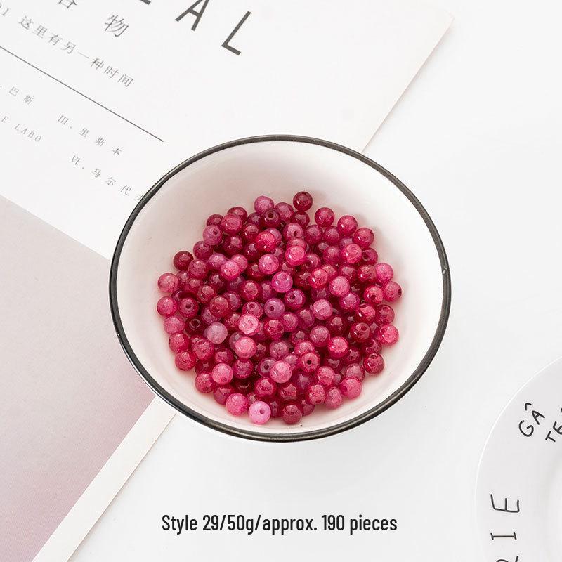 6.5-10mm Multicolor Glass Beads for DIY Bracelet and Necklace Jewelry Making