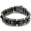 Punk Gothic Men's Skull Bracelet Distressed 316L Stainless Steel & Leather Wrap Bracelet for Men With Watch Strap Clasp Design