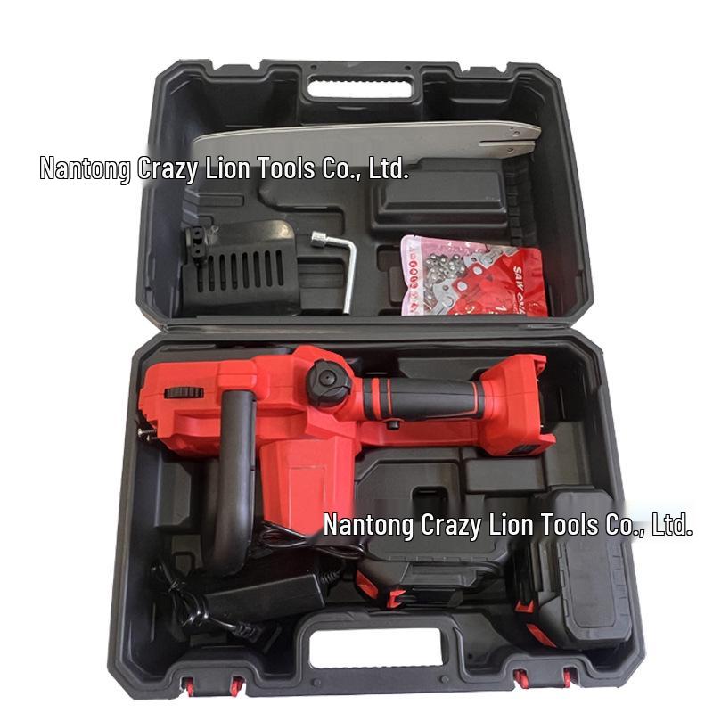 12-inch Brushless Rechargeable Lithium Battery Chainsaw - High-Power, One-Handed Electric Saw for Outdoor Use