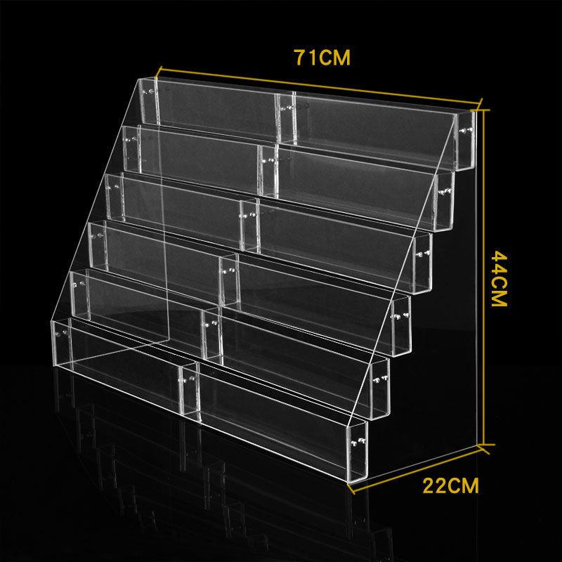 2-6 Tier Acrylic Book Display Stand Desk Bookshelf Newspaper Holder Magazine Rack Finishing Display Shelf Storage Rack Organizer