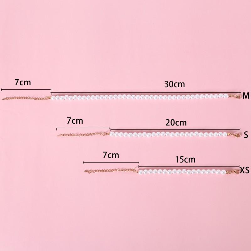 Adjustable Pet Necklace With Pearl Grid Bow Pendant Floral Daisy Design Dogs Cats Princess Birthday Accessory