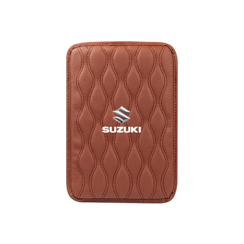 Läder Auto Armstödskydd Skyddande Vattentätt Handkudde Bilstyling för Suzuki Grand Swift Jimny Vitara Baleno IGNIS SX4 XL-7 GW250 Tillbehör