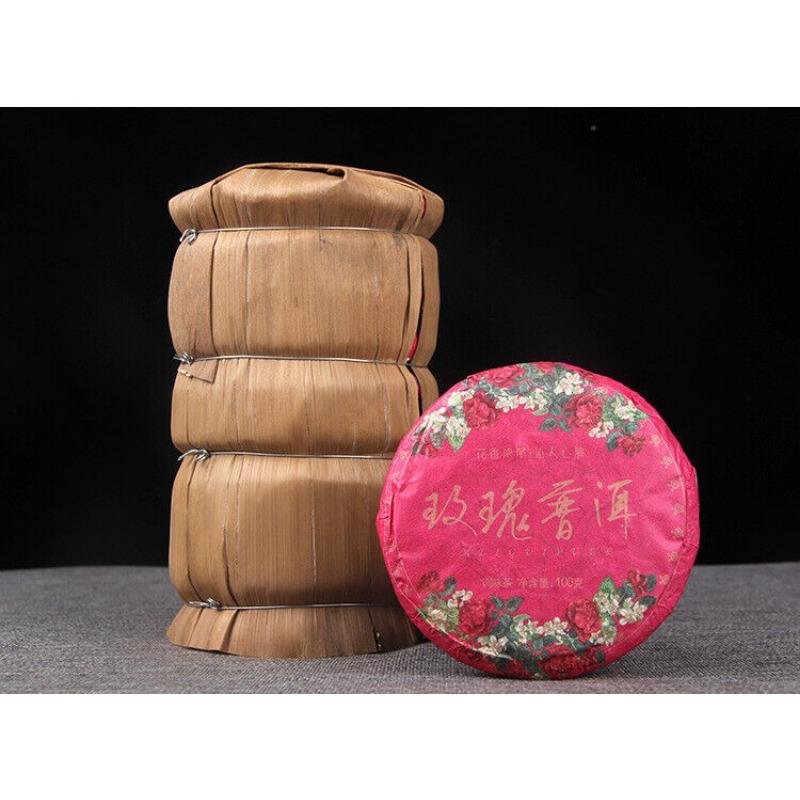 100g Pu-erh Ripe Tea Rose Ripe Tea Cake