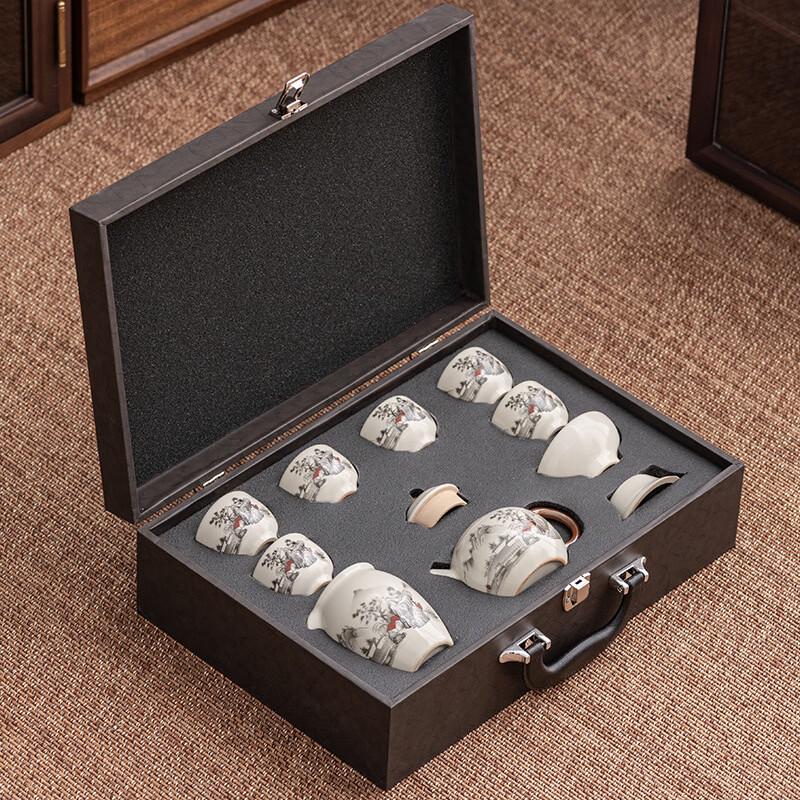 Moonlight White Ru Kiln Tea Set