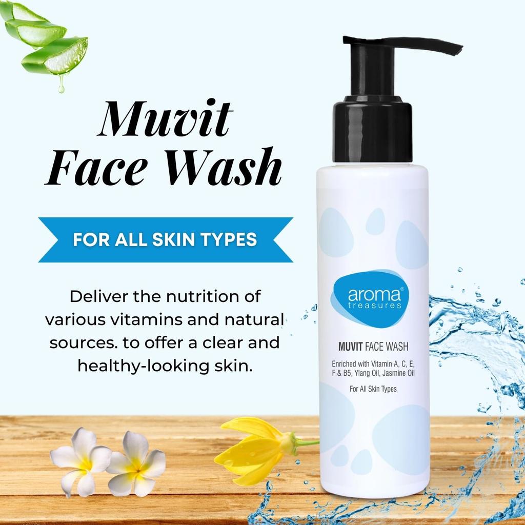 Средство для умывания с Мультивитаминами (100 мл), Muvit Face Wash,  Aroma Treasures