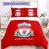 Biancheria da letto con motivo Liverpool, Set piumino Copripiumino Federa Regalo di compleanno per la casa (1*copripiumino+2*federe,senza imbottitura)