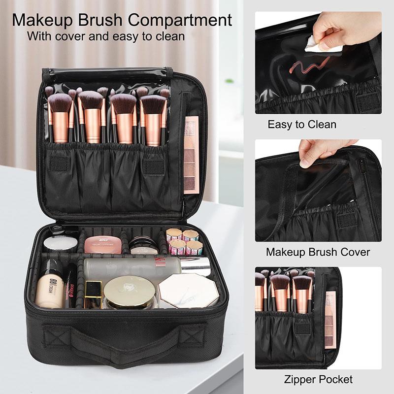 Neue Oxford-Stoff-Kosmetiktasche Große Kapazität Reise Notwendig Kosmetik-Etui Tattoo Nägel Und Make-up Handtasche 3-lagige Werkzeugkiste