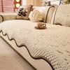 2025 new wabi sand wind sofa cushion fixed non-slip four-season universal straight row special-shaped one-piece leather sofa cover