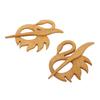 2 Stück Brosche Anstecknadel Bambus Brust Schmuck Geschenk Pullover Pins Dekoratives Modeaccessoire