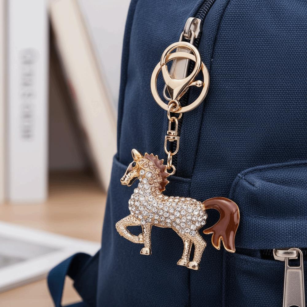 Colorful Horse KeyChain Metal HandBag Pendant Decorative Horse Pendant Keychain  New Year Gift