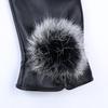 CNMF Women's Winter PU Pom-Pom Touchscreen Gloves