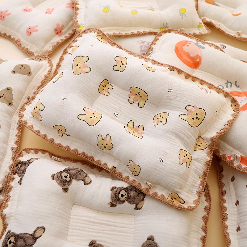 Class A Cotton Pillow: Anti-Flat Head, Breathable, Corrective, & Comfort for Newborns - All Seasons Use