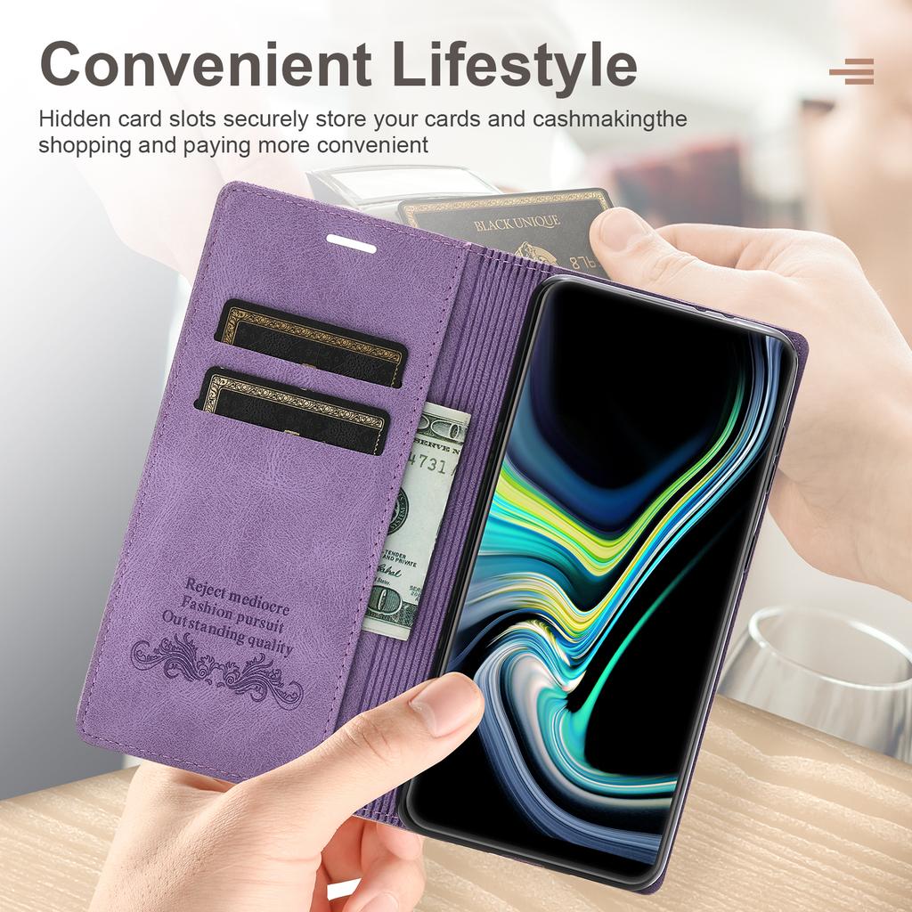 Für Samsung Galaxy A35 5G Handyhülle Magnetische Auto-Close-Up Flip Stand Brieftasche Lederhülle