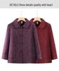 Women's Winter Velvet-Enhanced Lapel Jacket for Middle-Aged and Elderly: Grandma's Warm, Stylish Cotton Wear