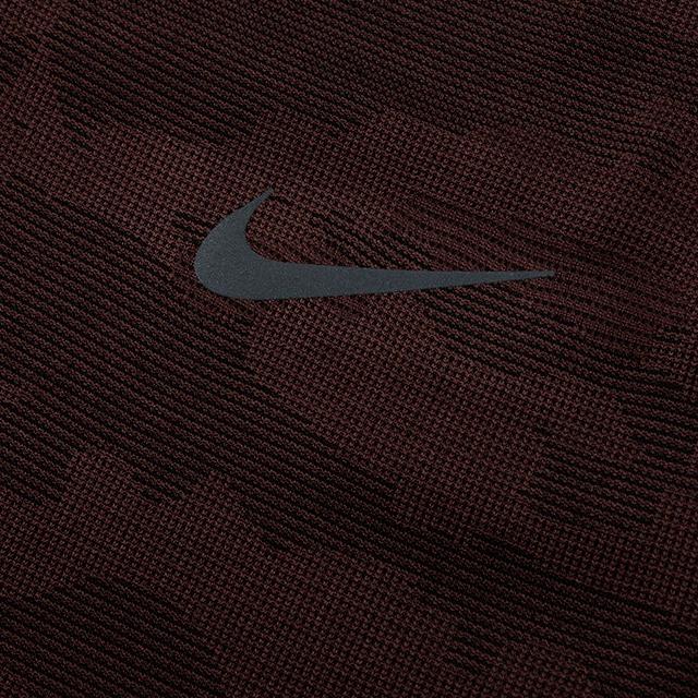 Nike Logo Reflective Design Gradient Ribbed Crew Neck Long Sleeve T-Shirt Men Tops Dark-Brown FB8539-227