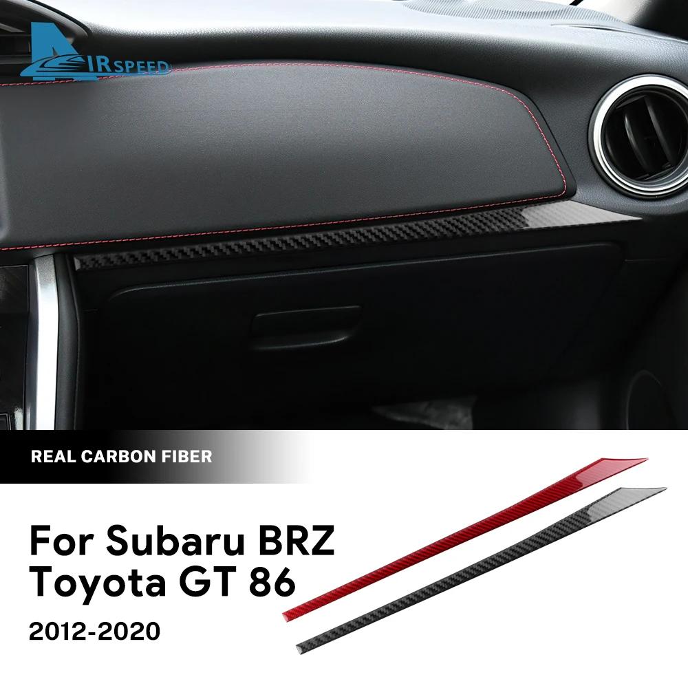 For Subaru BRZ Toyota GT86 2012-2016 2017 2018 2019 2020 LHD RHD Real Soft Carbon Fiber Car Co-pilot Console Dashboard Strip