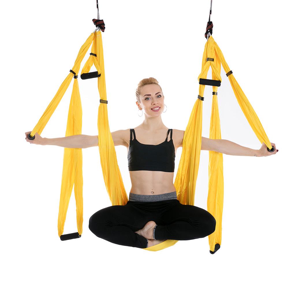 Two-Tone Inversion Gravity Aerial Yoga Hammock: Indoor Fitness Swing Chair