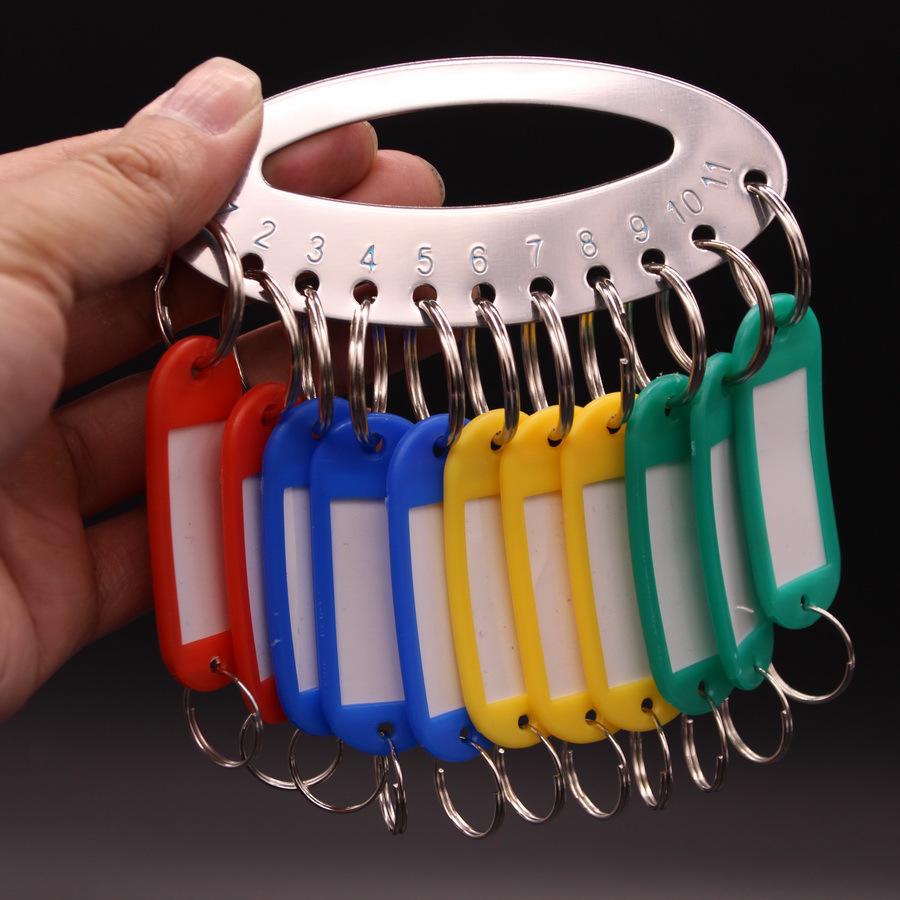 Stalowy Organizer na Klucze z Tablicą do Pisania, Brelokami do Kluczy i Żelaznym Pierścieniem