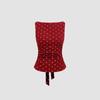 Retro Korean Polka Dot Backless Tank Top – Summer Style Slimming Sleeveless Strappy Top for Women