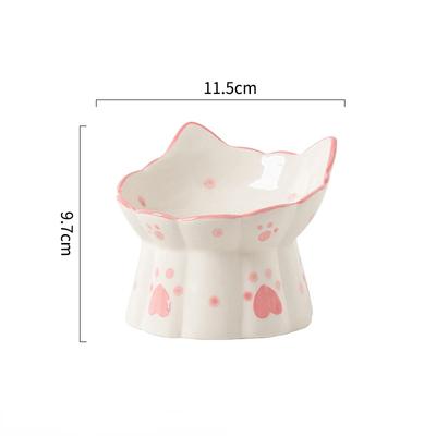 Keramische Voerbak voor Katten Verhoogde Voer- en Waterbakken voor Huisdieren Kleine Puppy Honden Snack Waterbakken Set Voeraccessoires voor Katten