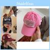 Casual Cotton Womens Baseball Hat With Stylish Letter Decoration And Crown Rounded