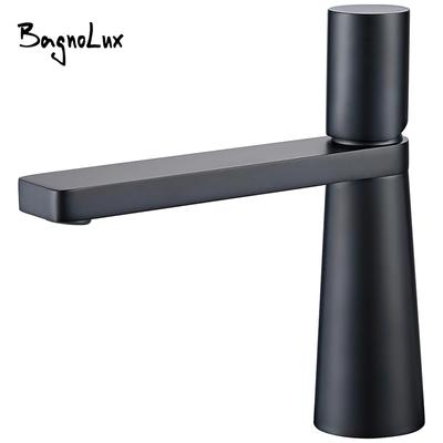 Bathroom Faucets Black Brass Single Hole Single Handle 360 Degree Rotation Deck Mounted Basin Hot And Cold Water Sink