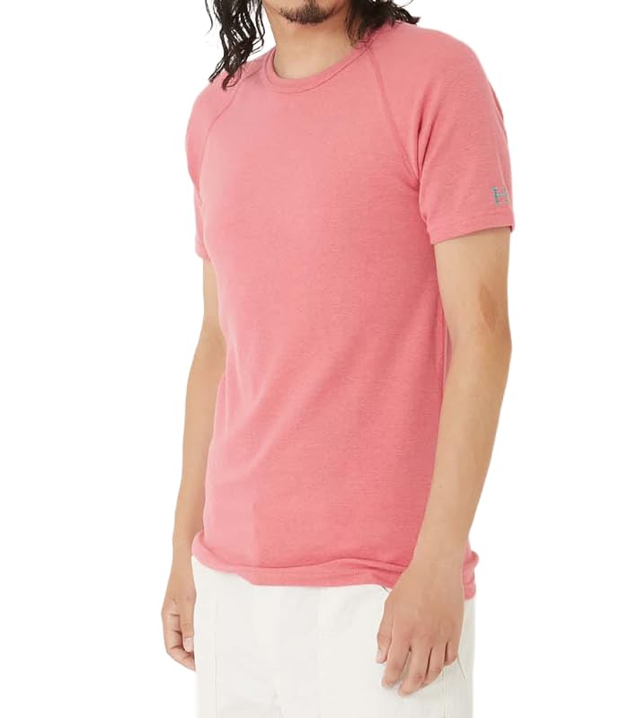 HOLLYWOOD RANCH MARKET Stretch French Rib Short Sleeve Made In Japan Salmon T-Shirt, (JP, Alphabet, XL, Pink)