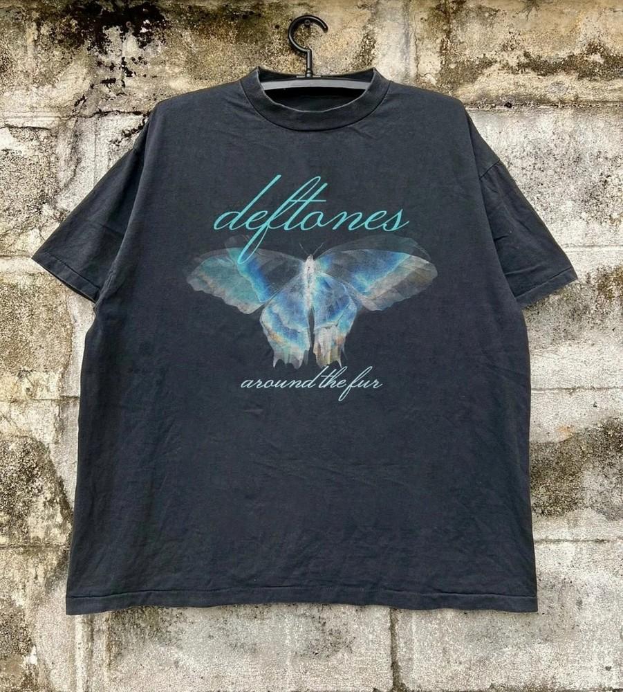 Deftones Around The Fur Butterfly Tshirt Unisex Black Tshirt Size S5XL Unisex T-Shirt XL