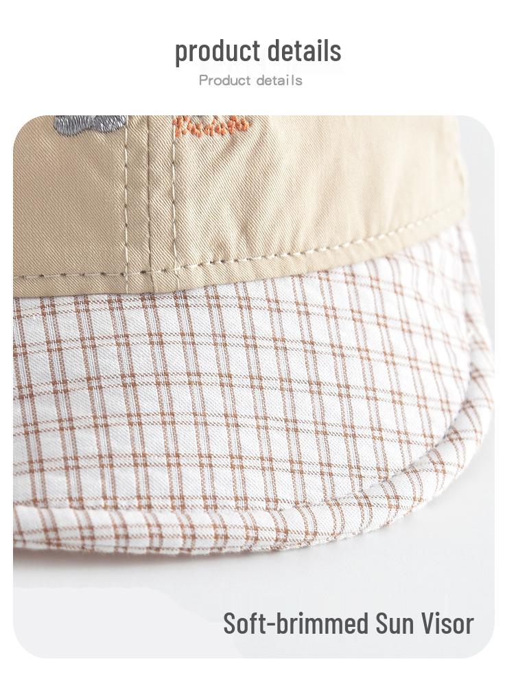 Kids' Cotton Baseball Cap with Bear Ears - Windproof and Sunproof