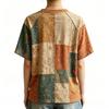 Women's Rugby Print T-Shirt with Short Sleeve and Neck for Casual Daily Wear
