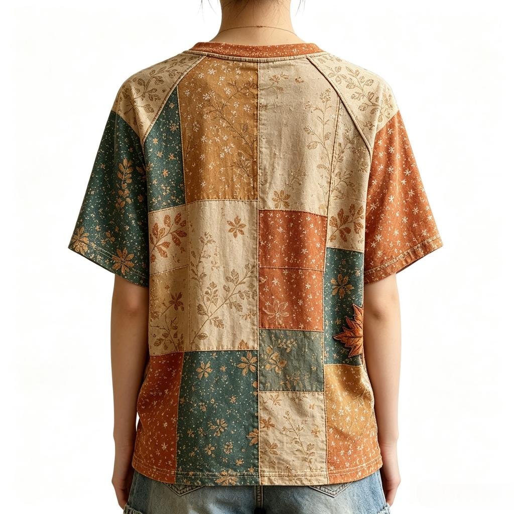 Women's Rugby Print T-Shirt with Short Sleeve and Neck for Casual Daily Wear