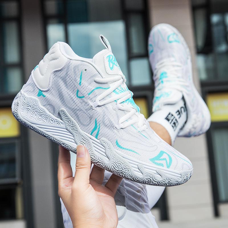 Nuevas zapatillas de baloncesto de tres balones y tres generaciones de caña alta para jóvenes estudiantes, zapatillas deportivas de entrenamiento real