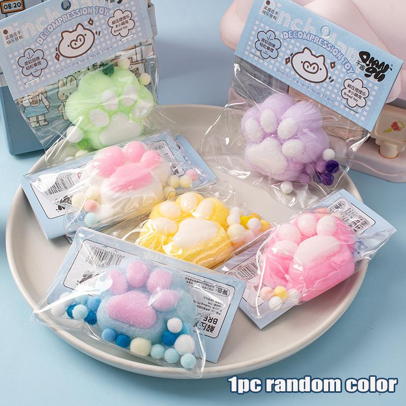 Lovely Christmas Taba Squishy Toys Santa Claus Snow Man Fidgets Toys Squeeze Stresses Relief Paw Squishies Party Favors