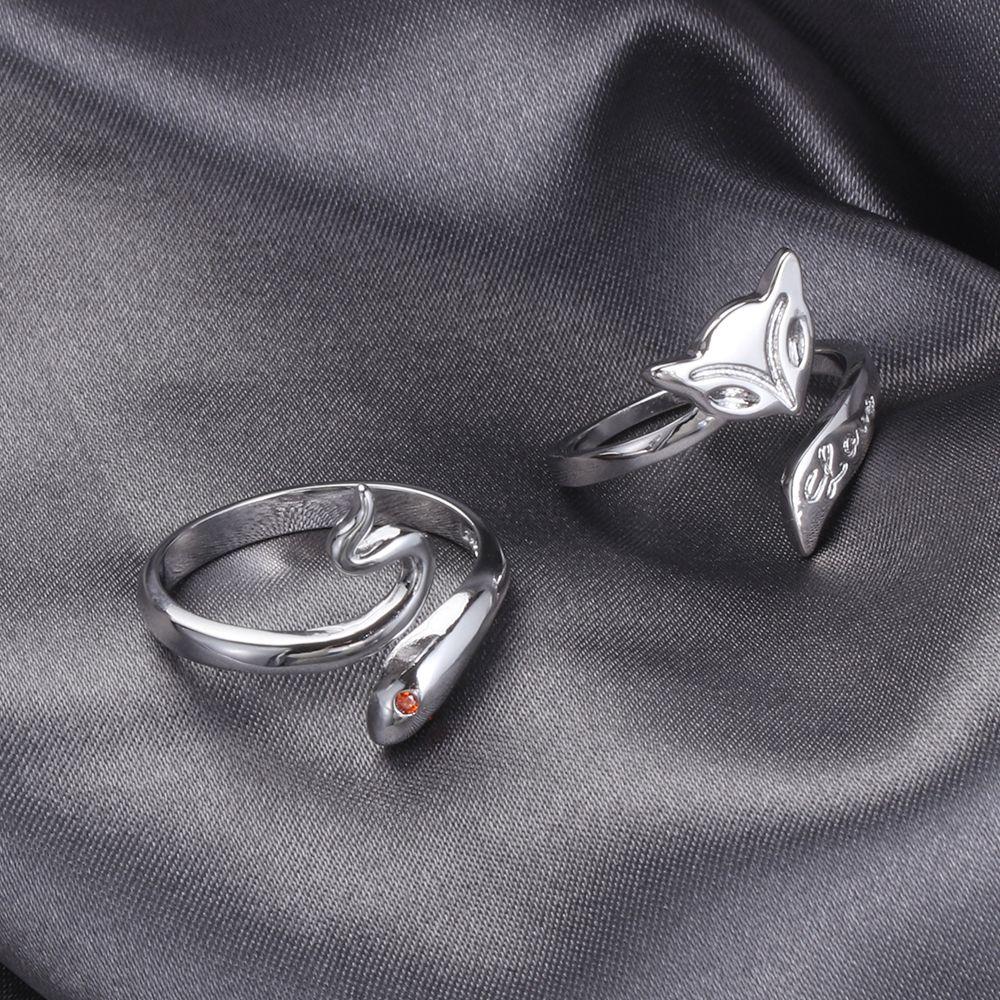 Jewelry Knitting Tools Fox/Snake Yarn Guides Thimble Ring Finger Wear Knitting Loop Crochet Ring