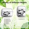 Cartoon Line Cat Case For Airpods Pro3 2 3 Pro2 4 Pro 1 Clear Earphone Cases Cover