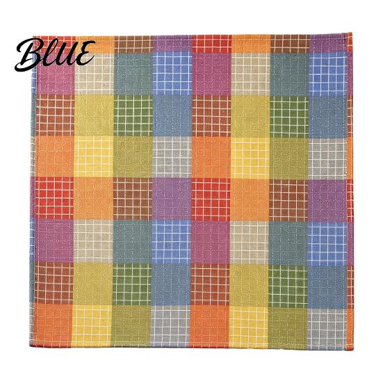 Foldable Napkins for Retro Washable Napkin Plaid Buffalo Check Banquet Colorful Cotton Linen Cloth Reusable