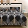 [Polyester Quilt Set] 3pcs Polyester Printed Floral Soft Skin-Friendly Quilt Cover Three-Piece Set Christmas Gift