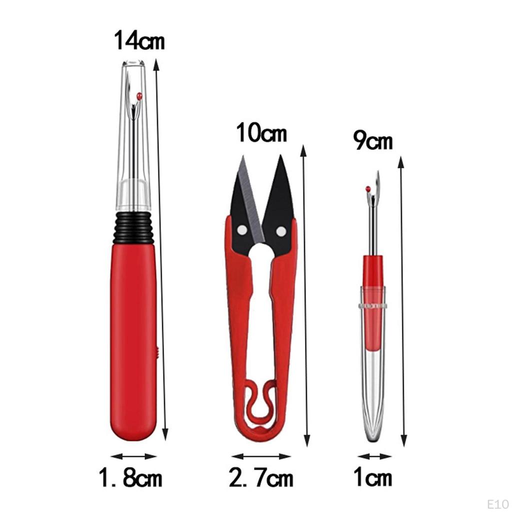 Ergonomic Grip Seam Ripper Kit,Colorful Large Thread Remover Tool Rippers for Sewing Crafting