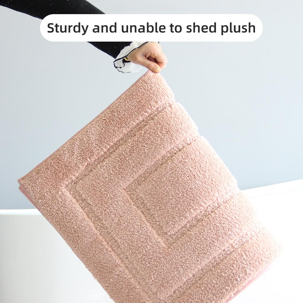 Soft Comfortable Thick Plush Floor Mat,Bathroom Floor Rug,Bedroom Carpet,Living Room Mat,Non-slip Rug,Water Absorption Anti-Slip