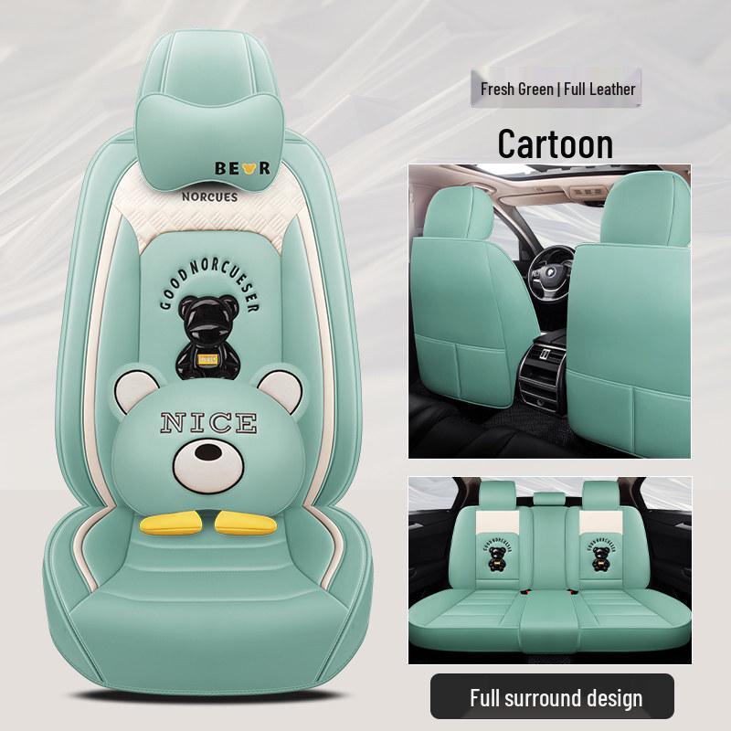 Ouzhi Goddess Cartoon Car Seat Cushion Cover - Universal Fit for All Seasons