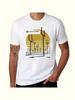 Muse Merch Symmetry Punkt & Abstrakter Baum Druck T-Shirt - Weiß mit Schwarz & Gelb Geometrisches Logo-inspiriertes Design