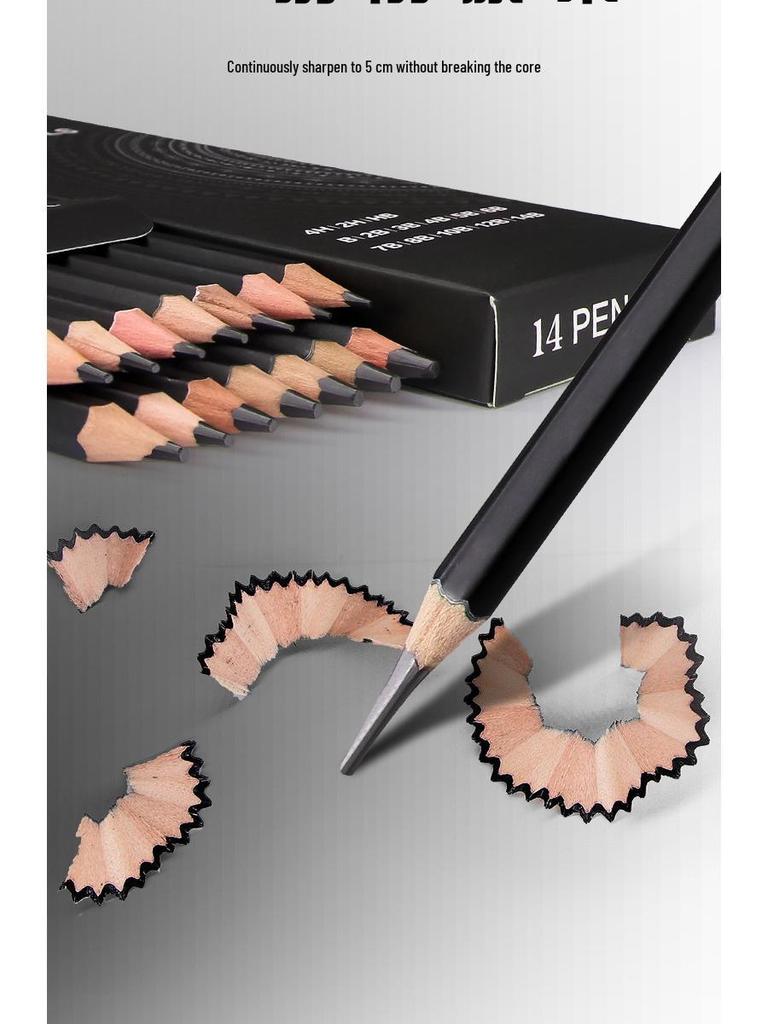 Ben Fan'er 14-Piece Sketch Pencil Set, 4H-14B for Students & Professional Art Drawing