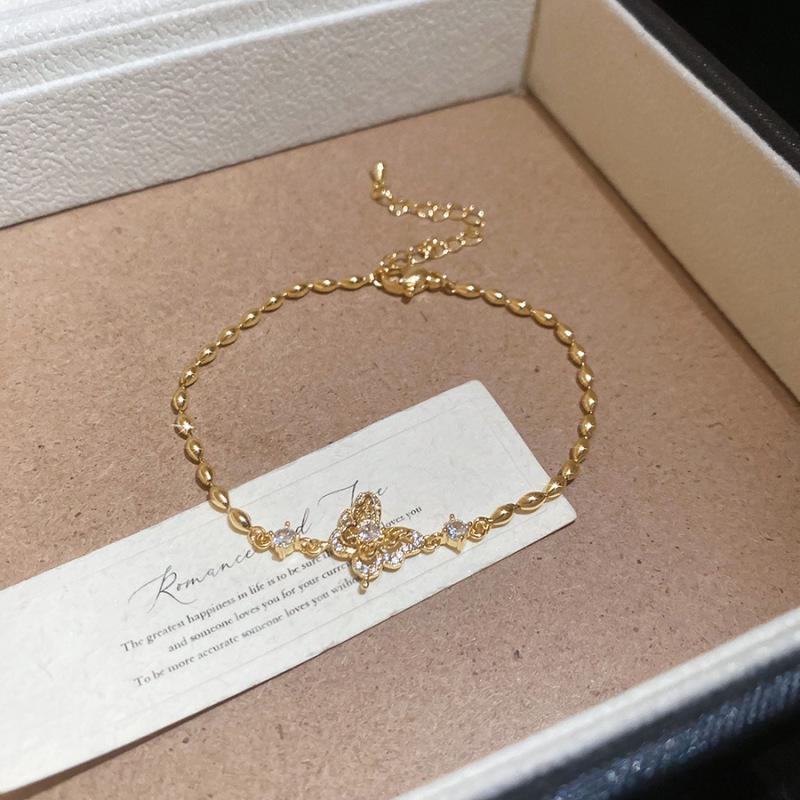 Französisches Zirkonia-Zuckerwürfel-Armband - Elegantes Light-Luxury-Armband für frische, einfache Mode