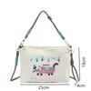 Ladies Tote Bag Lazy Ins Wind Japanese Embroidery  Joker Large-Capacity Durable Shoulder Bag Commuter Messenger Bag